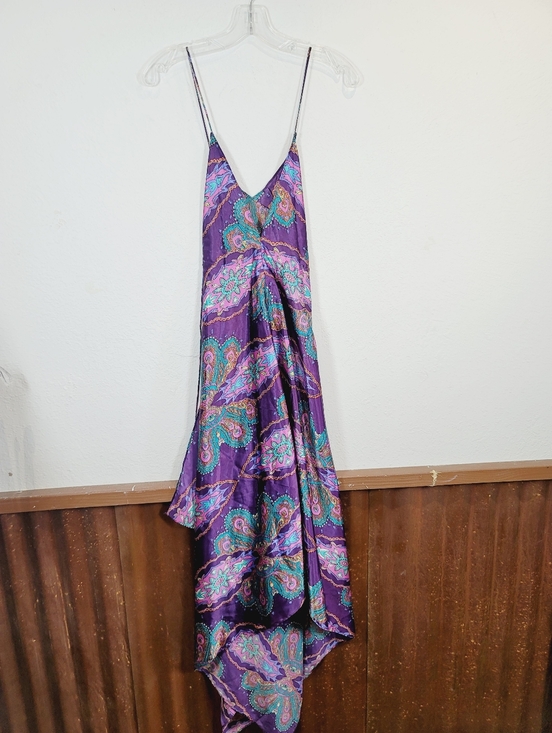 Rubber Ducky Productions, Inc. Dresses & Skirts - Rubber Ducky Purple Paisley Slip Dress with Teal Accents, Size M